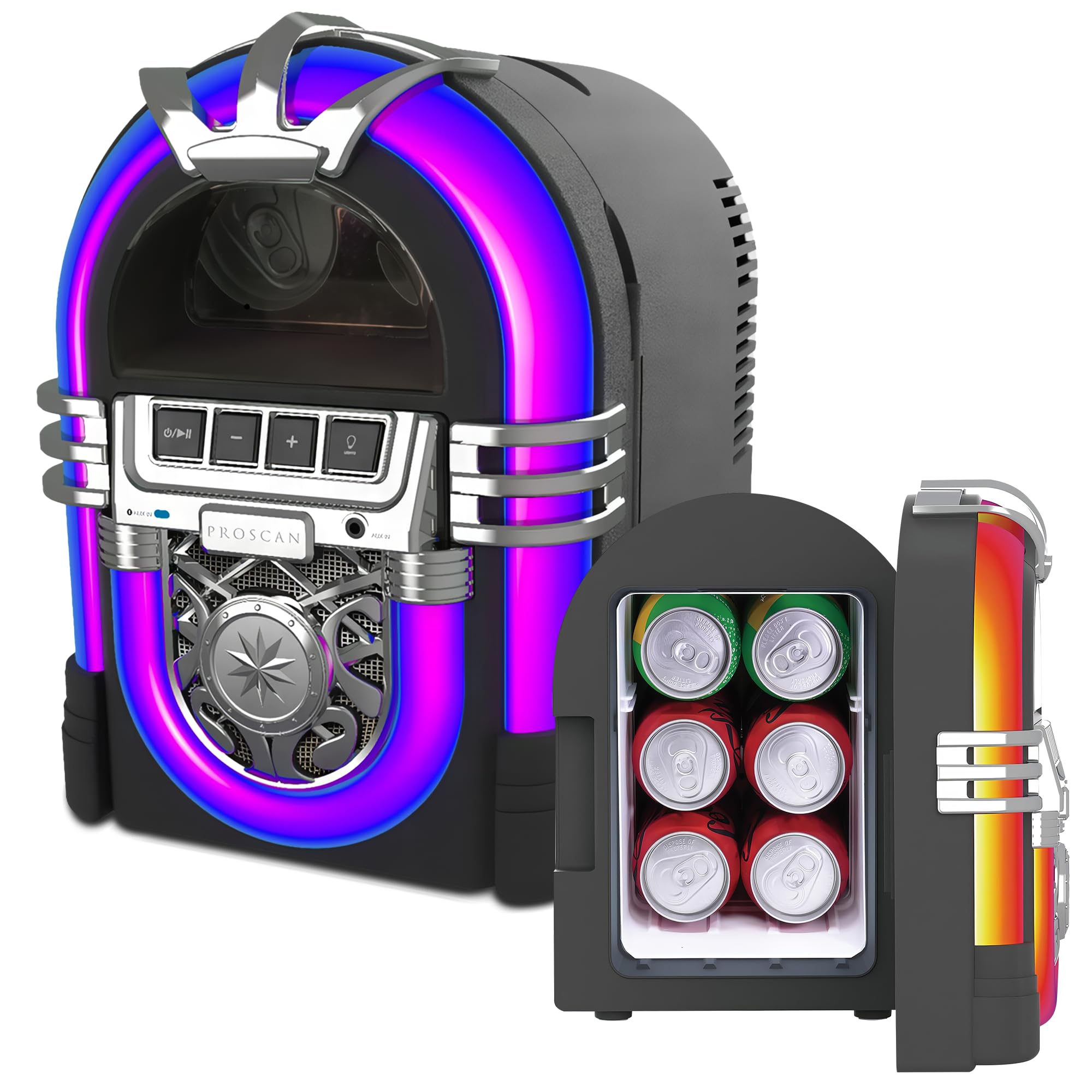 かわいい冷蔵庫 Amazon.com: PROSCAN 6-Can Mini Personal Fridge Cooler, Built In